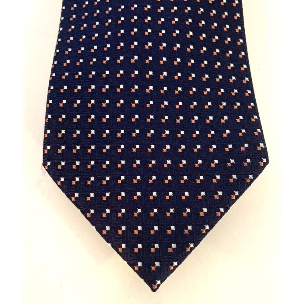 Joseph Abboud Mens Necktie 100% Silk Blue Red White Preppy Academia Political